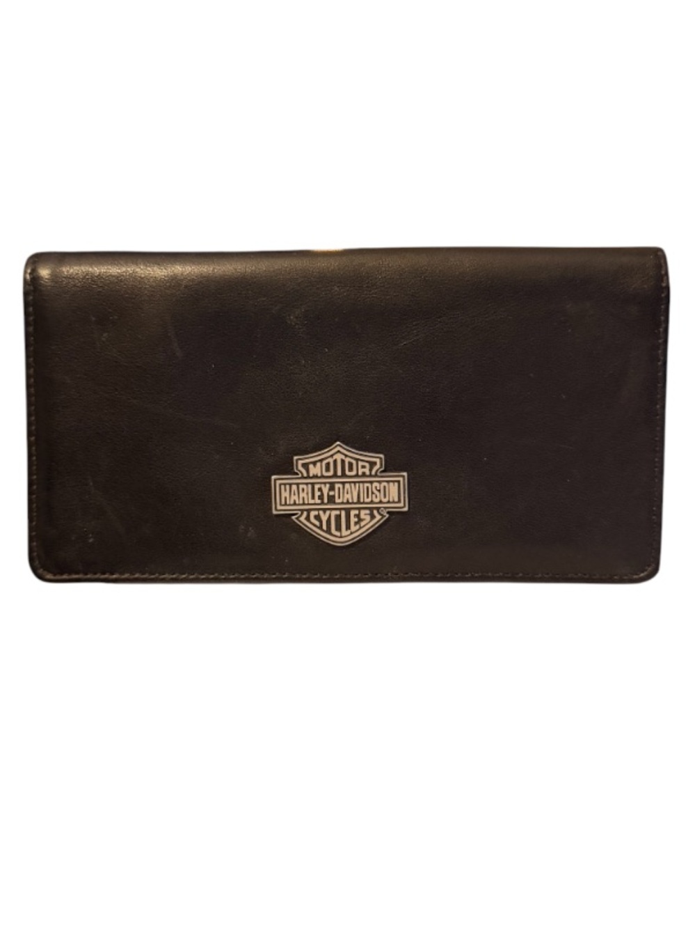 Vintage Harley Davidson Bar And Shield Wallet Black Leather HTF 2003